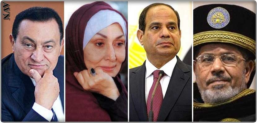 وصفت البابلي مرسي بأنه &quot;ليس مصريا أصيلا&quot;، وأنه &quot;مقاد من مجموعة مجرمين أمريكا بتلعب بيهم كقطع الشطرنج&quot;، بينما اعتبرت مبارك &quot;مصريا أصيلا رفض الهروب للخارج